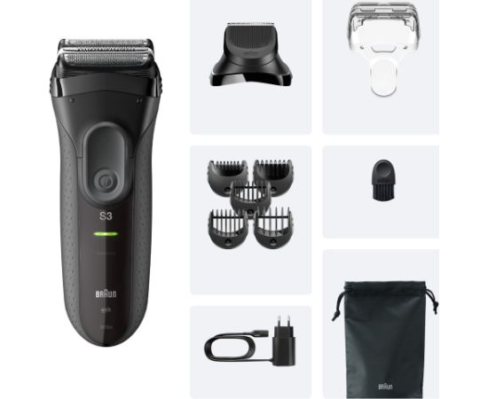 SHAVER 3000BT BLACK/GREY BRAUN Matu, Bārdas, Ķermeņa trimmeri