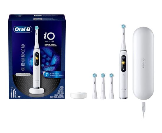 Oral‑B iO Series 9 elektriskā zobu birste, balta Elektriskās zobu birstes, irigatori