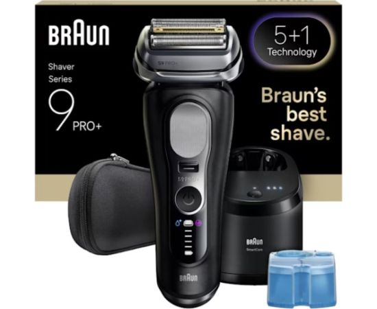 Braun Series 9 PRO+ 9660CC Wet&Dry -Pro SensoAdapt parranajokone SmartCare-asemalla, Musta Skuvekļi vīriešiem