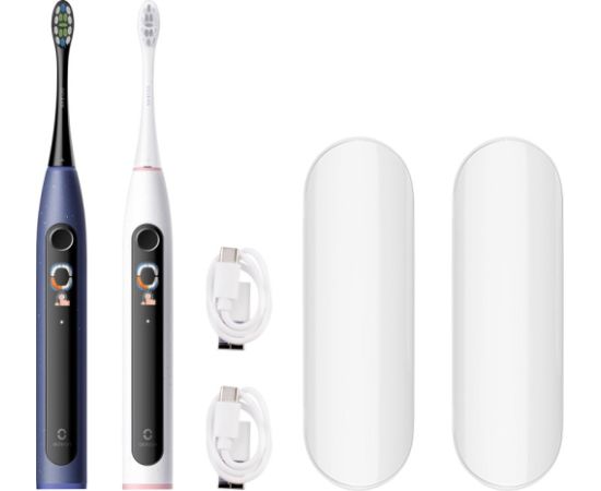 Oclean X Lite S Duo Set electric toothbrushes for two, blue and gray Elektriskās zobu birstes