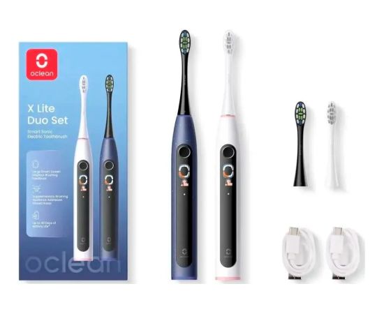 Oclean X Lite Smart Sonic Duo Set Electric Toothbrush, Gray and Blue  Электрические зубные щетки