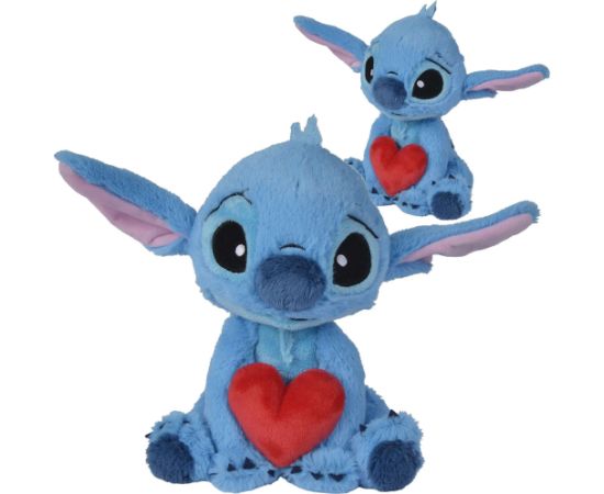 Simba Maskotka Stitch z sercem 25cm Disney Mīkstās rotaļlietas