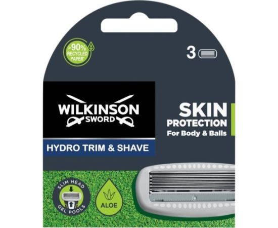 Wilkinson  Wilkinson Hydro Trim & Shave ostrza do maszynki do golenia i stylizacji 3szt. Аксессуары для бритвы