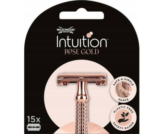 Wilkinson  Wilkinson Intuition Rose Gold żyletki do maszynki 15szt Эпиляторы, триммеры для бикини, женские бритвы