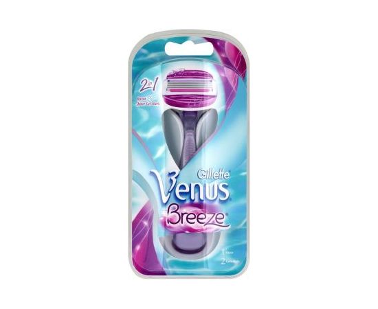 Gillette Venus Breeze maszynka do golenia + wkłady do maszynki 2 szt. Epilatori, bikini trimmeri, sieviešu skuvekļi