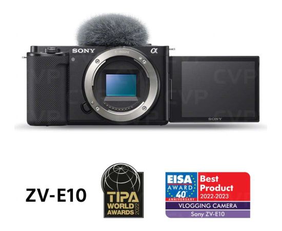 Sony VLOG Camera | ZV-E10 | Mirrorless Camera body | 24.2 MP | ISO sensitivity (max) 32000 | Display diagonal 2.95 " | Wi-Fi | APS-C type, Exmor CMOS sensor Новинки Компьютерная техника