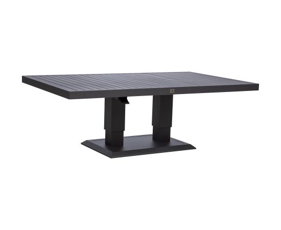Table TOMSON 150x90xH52-75cm, dark grey Dārza galdi