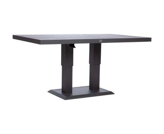 Table TOMSON 150x90xH52-75cm, dark grey Dārza galdi