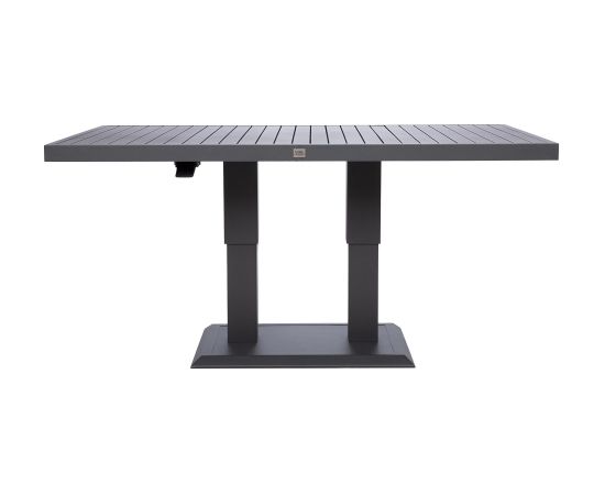 Table TOMSON 150x90xH52-75cm, dark grey Dārza galdi