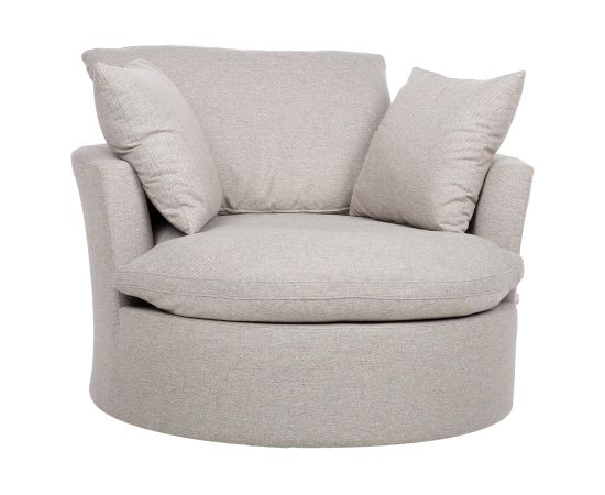 Armchair FLUFFY swivel 110x105xH65/86cm, light grey Dārza krēsli