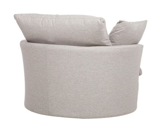 Armchair FLUFFY swivel 110x105xH65/86cm, light grey Dārza krēsli