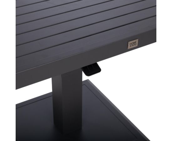 Galds TOMSON 85x85xH52-75cm, tumši pelēks Dārza galdi