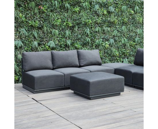 Ottoman FULLER 83x83xH43cm, dark grey Новинки Для дома и сада 