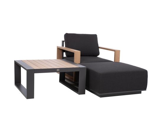 Ottoman FULLER 83x83xH43cm, dark grey Новинки Для дома и сада 