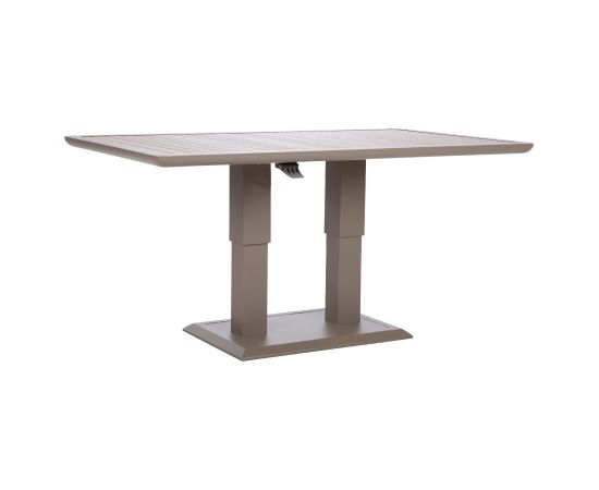 Galds MARENDA 150x90xH52-75cm, pelēcīgi bēšs Dārza galdi