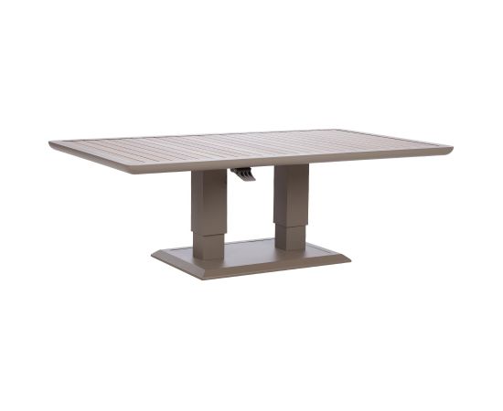 Galds MARENDA 150x90xH52-75cm, pelēcīgi bēšs Dārza galdi