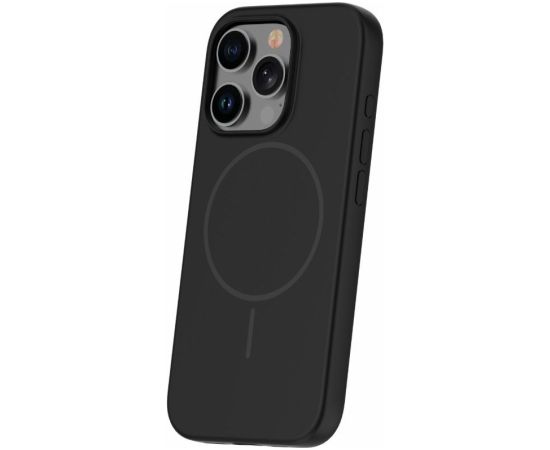 iLike Apple  iPhone 16 Pro Max Soft Touch Silicone case With Magnetic Black Neoriģinālie Maciņi