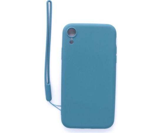 Evelatus Apple  iPhone XR Soft Touch Silicone Case with Strap Blue Чехлы - альтернативные