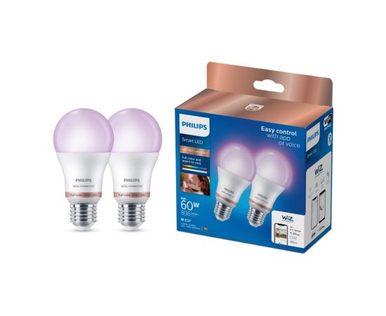 Philips Wiz 8.5W(60W) A60 E27 RGB 2pcs Elektriskās zobu birstes