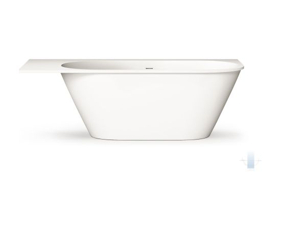 PAA Deco Shape Re D Brīvi Stāvoša Akmens Masas Vanna Balta Из каменной массы