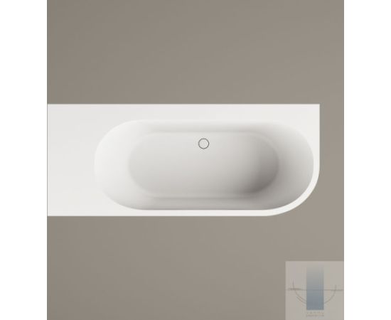 PAA Deco Shape Re D Brīvi Stāvoša Akmens Masas Vanna Balta Из каменной массы