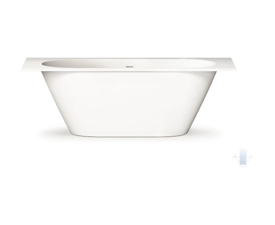 PAA Vanna Deco Shape RE Brīvi Stāvoša Akmens Masas Vanna Balta Из каменной массы