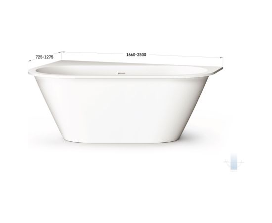 PAA Deco Shape Brīvi Stāvoša Akmens Masas Vanna Balta Из каменной массы