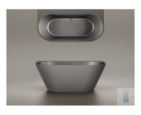 PAA Deco Wall Brīvi Stāvoša Akmens Masas Vanna Grafīta Из каменной массы