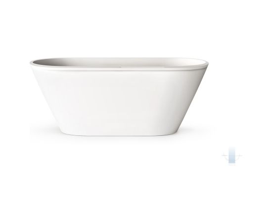 PAA Vanna Deco Rim Brīvi Stāvoša Akmens Masas Vanna Matēta Balta Akmensmasas vannas