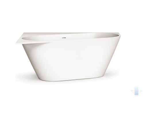 PAA Vanna Deco Corner D Brīvi Stāvoša Akmens Masas Vanna Matēta Balta Из каменной массы