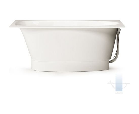 PAA Uno Brīvi Stāvoša Akmens Masas Vanna Balta Из каменной массы