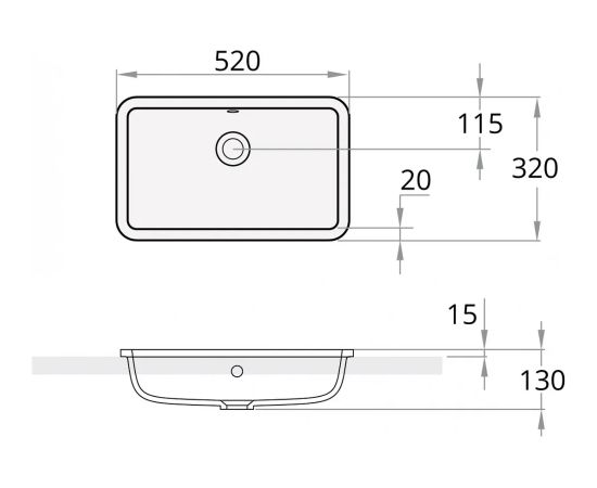 PAA Opus Silk Iebūvējama Akmens Masas Vannas Istabas Izlietne Vannas istabas izlietnes