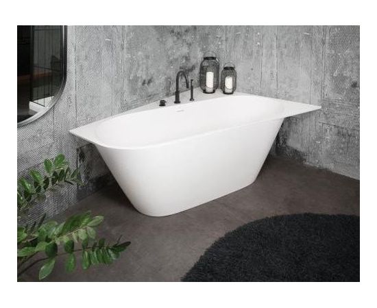 PAA Deco Corner A Brīvi Stāvoša Akmens Masas Vanna Balta Из каменной массы