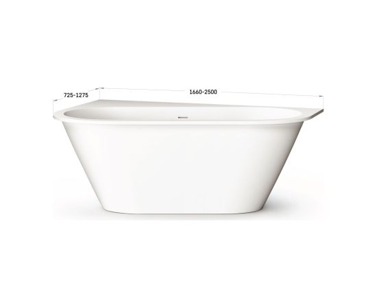 PAA Deco Shape Brīvi Stāvoša Akmens Masas Vanna Balta Из каменной массы