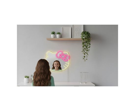 Manta MASNL129WH  Style Neon Lights Cat With A Bow LED Neon Mirror Декоративное освещение 