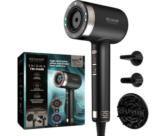 Revamp DR-7250-EU Tri-Care Infrared Ionic Hair Dryer Matu fēni