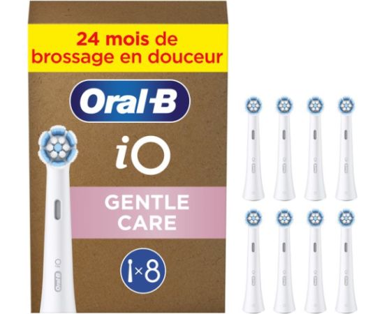 Oral-B iO Gentle Care 8 szt. Biały Uzgaļi elektriskajām zobu birstēm