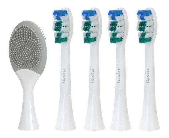 Lovio SonicProtect PRO końcówki do szczoteczki sonicznej miękkie Białe LVTB124WK-HS 5szt Uzgaļi elektriskajām zobu birstēm