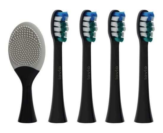 Lovio SonicProtect PRO końcówki do szczoteczki miękkie Czarne LVTB124BK-HS 5szt Uzgaļi elektriskajām zobu birstēm