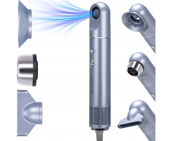 Suszarka do włosów z funkcją jonizowania Humanas AirTouch HD-AT05 - srebrna Jaunumi - Skaistums