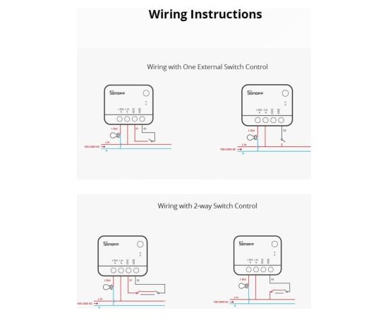 Sonoff ZBMINI-L2 Extreme Viedā slēdža relejs Viedie slēdži