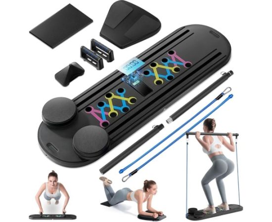 Daudzfunkcionāla Push-Up un Pilates tāfele inSPORTline Pushap Zen Atspiešanās rokturi