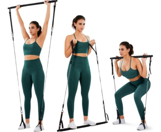 Pilates stienis ar pretestības lentēm un durvju enkuru inSPORTline Ancairo Резина сопротивления