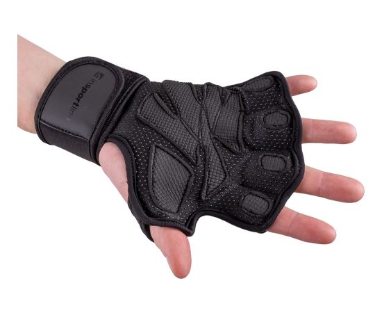 Fitnesa cimdi inSPORTline MegaGrip Lite fitnesa cimdi, saites un jostas