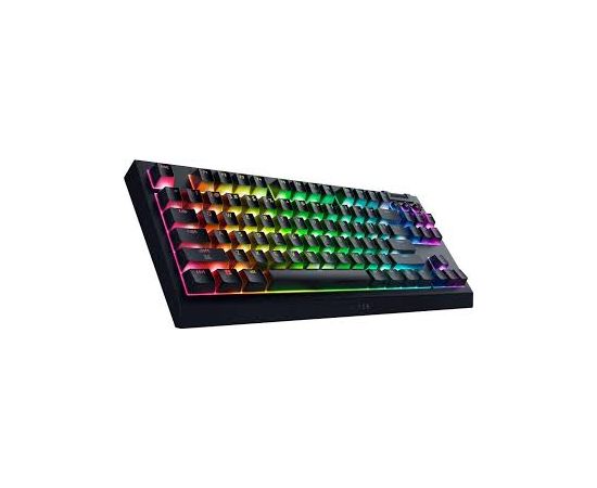 Keyboard Razer BlackWidow V4 TKL HyperSpeed Tactile Switch US Bezvadu klaviatūra Клавиатуры