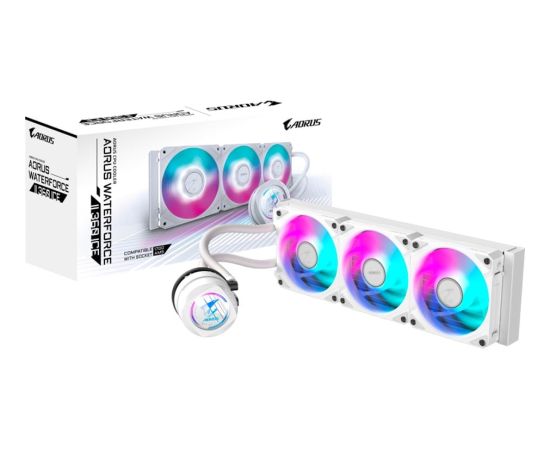 GIGABYTE AORUS WATERFORCE II 360mm ICE, water cooling (white) Procesoru dzesēšana