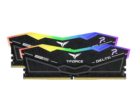 Team Group DDR5 32GB - 5200 - CL - 40 - Dual-Kit - DIMM -FF3D532G5200HC40CDC01, Delta RGB, XMP, black RAM Operatīvā atmiņa