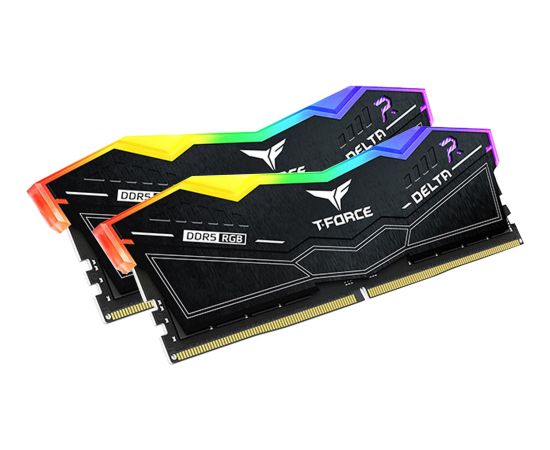 Team Group DDR5 32GB - 5200 - CL - 40 - Dual-Kit - DIMM -FF3D532G5200HC40CDC01, Delta RGB, XMP, black RAM Operatīvā atmiņa