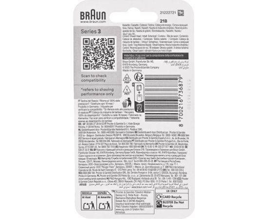 Wymienne ostrza BRAUN Series, black Skuvekļu papildpiederumi