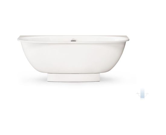 PAA Verso AD Brīvi Stāvoša Akmens Masas Vanna Pusapaļa Balta Крупная бытовая техника